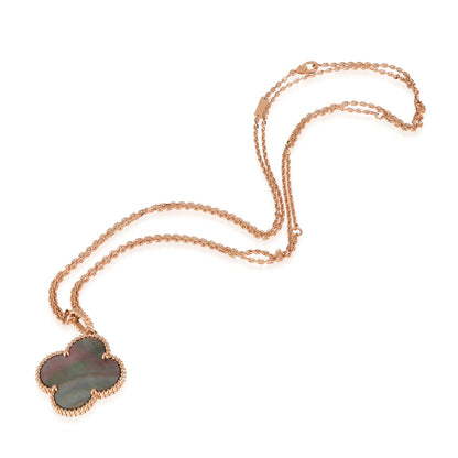 ˇGilded EraˇCLOVER 25MM GOLD DARK MOP BIG CLOVER NECKLACE