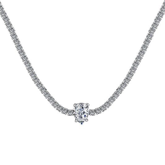 [STREET]Unique Pear Cut Tennis Necklace