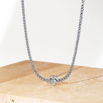[STREET]Unique Pear Cut Tennis Necklace