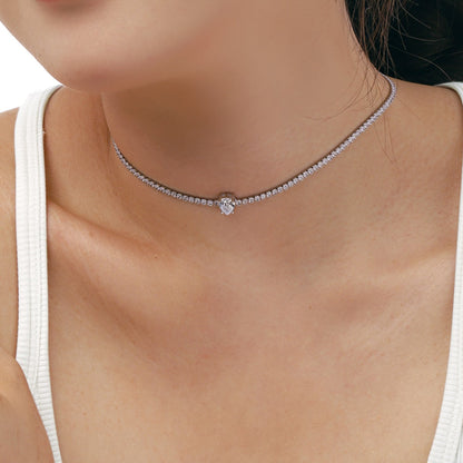 [STREET]Unique Pear Cut Tennis Necklace