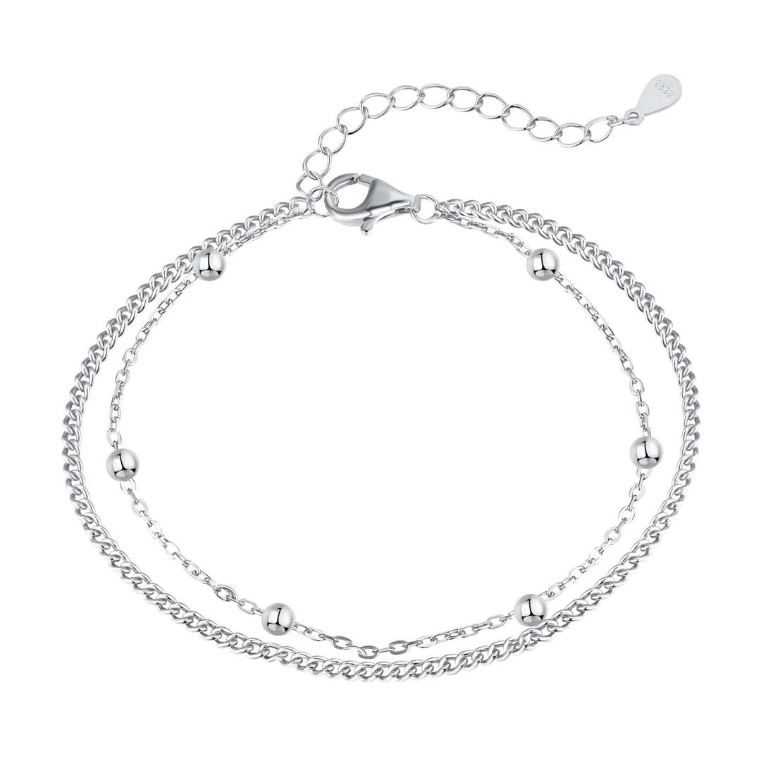 [STREET]Delicate Bead Double Layer Bracelet