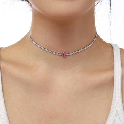 [STREET]Unique Pear Cut Tennis Necklace