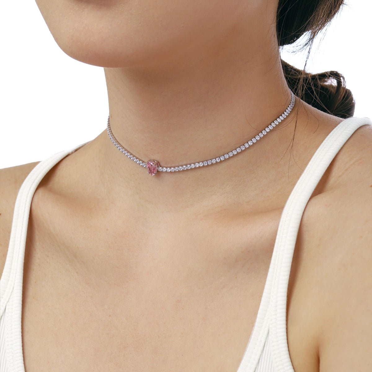 [STREET]Unique Pear Cut Tennis Necklace