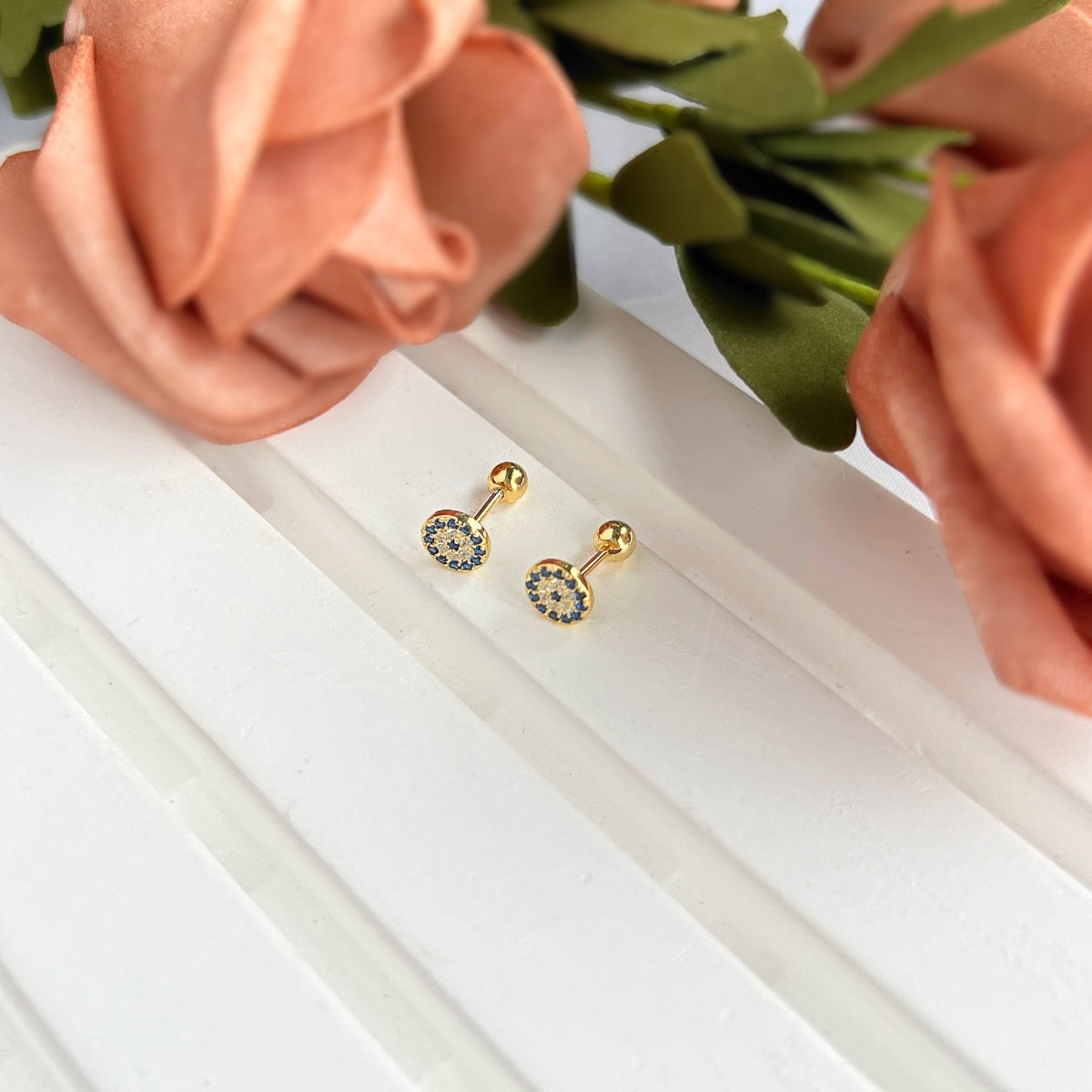 [STREET]Devil's Eye Ear Bone Nail Earrings