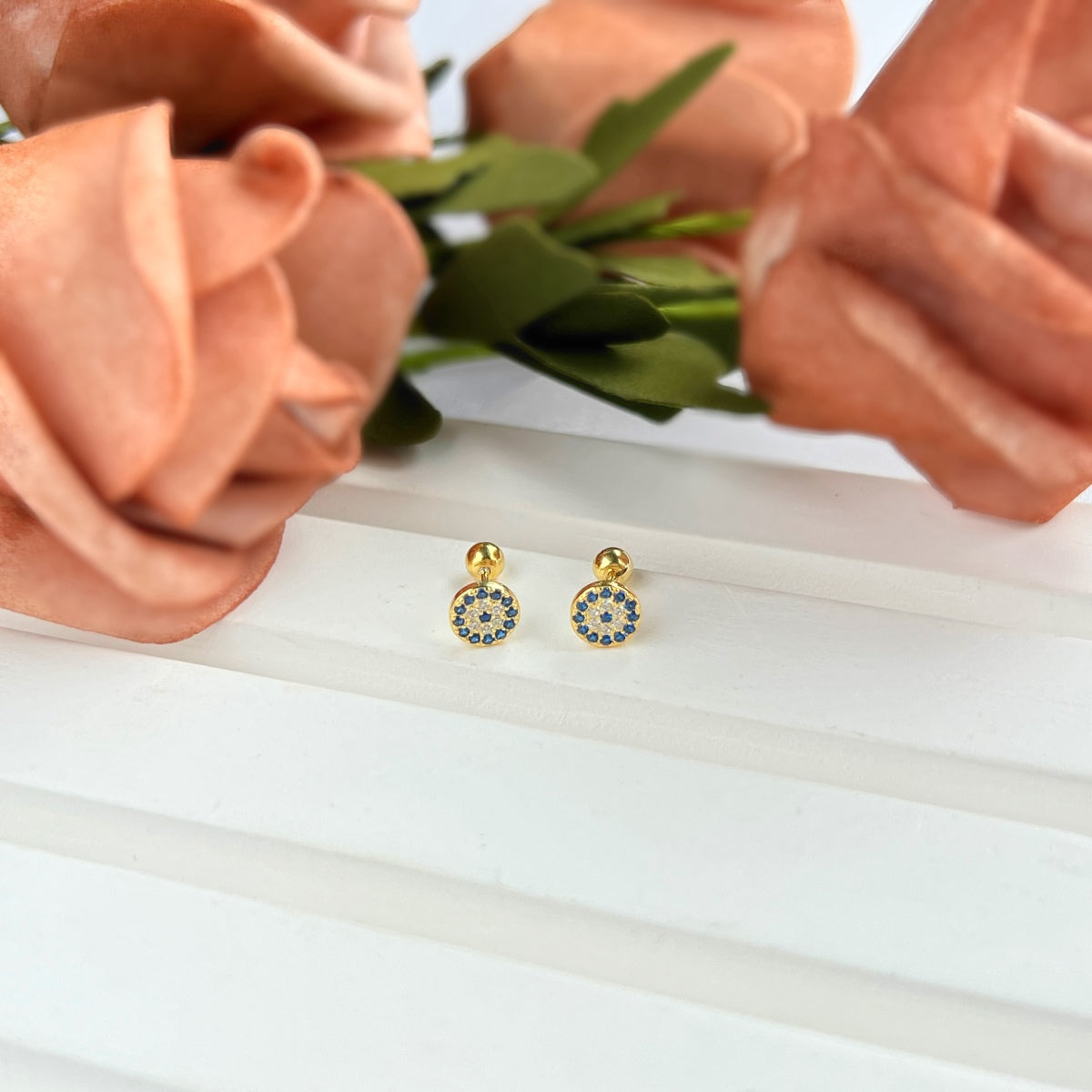 [STREET]Devil's Eye Ear Bone Nail Earrings