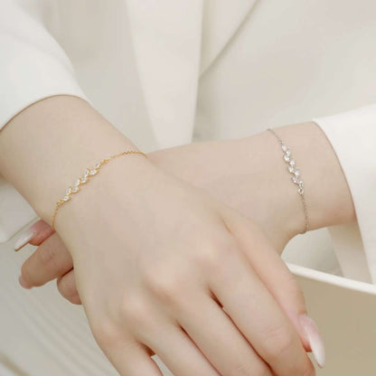 [STREET] Elegantes Armband in Form von Weizenblättern