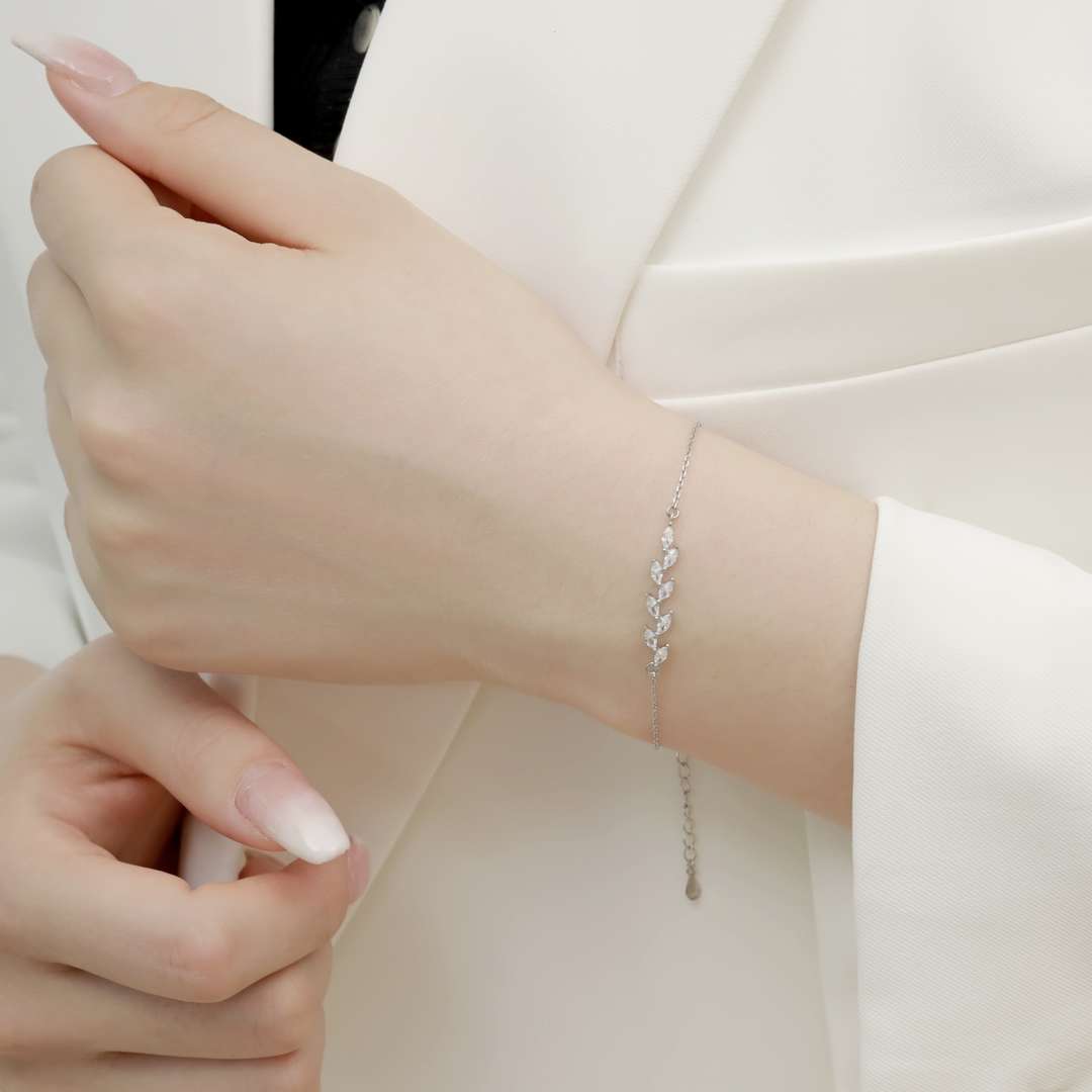 [STREET] Elegantes Armband in Form von Weizenblättern