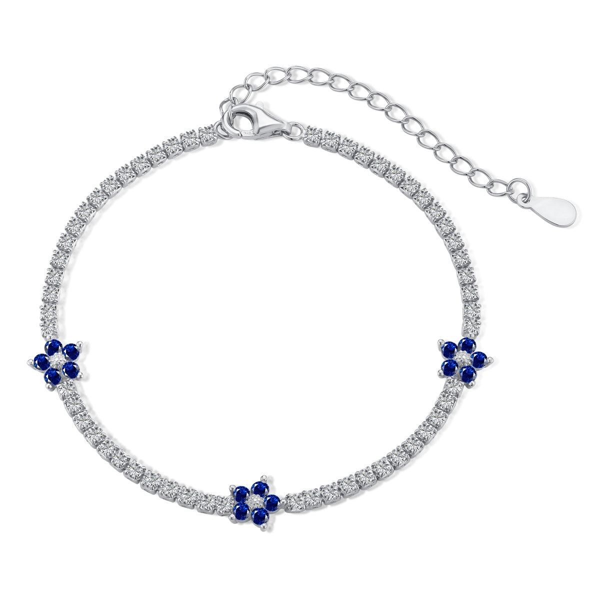 [STREET]Sparkling Flower Shape Tennis Bracelet