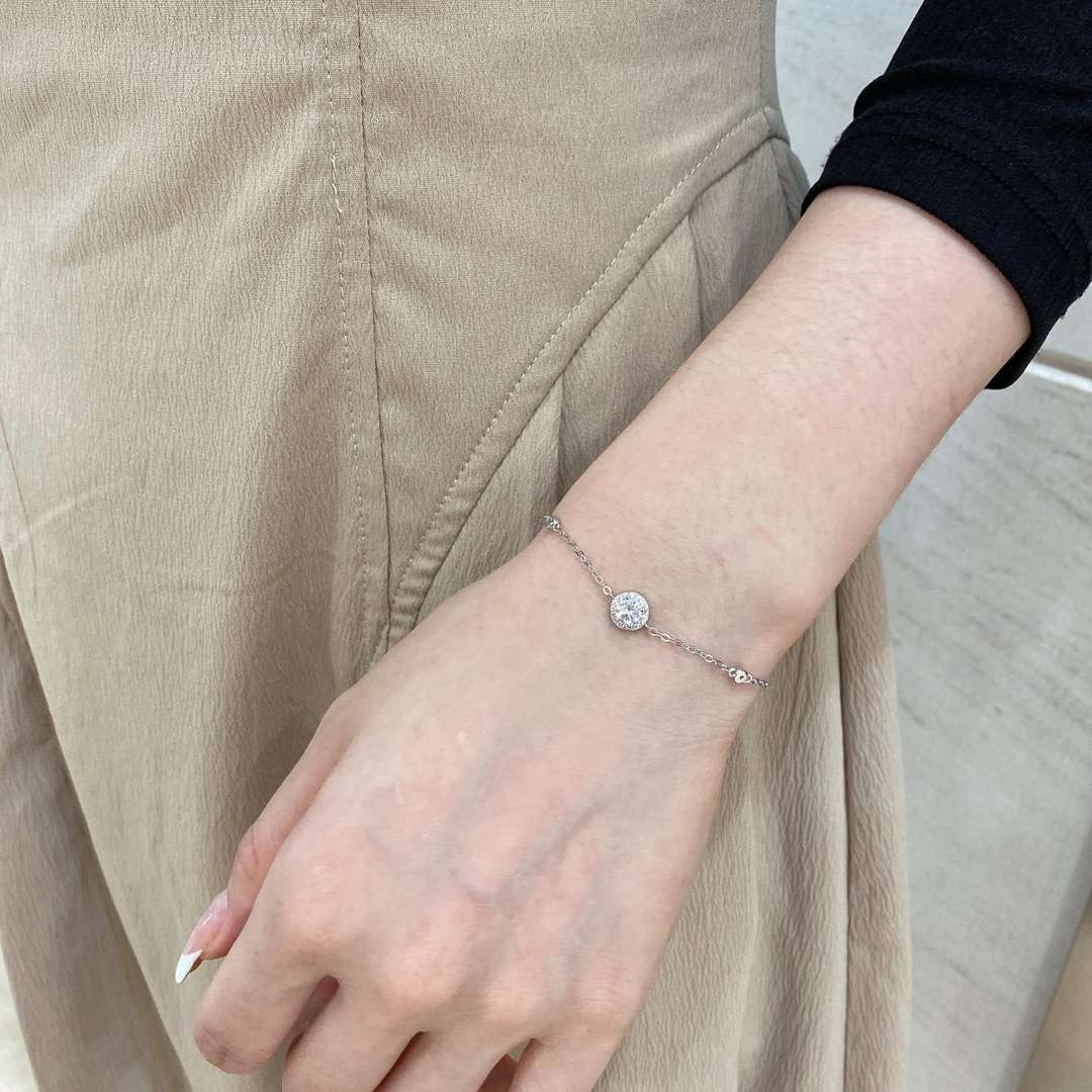 [STREET]Dazzling Round Cut Shape Bracelet