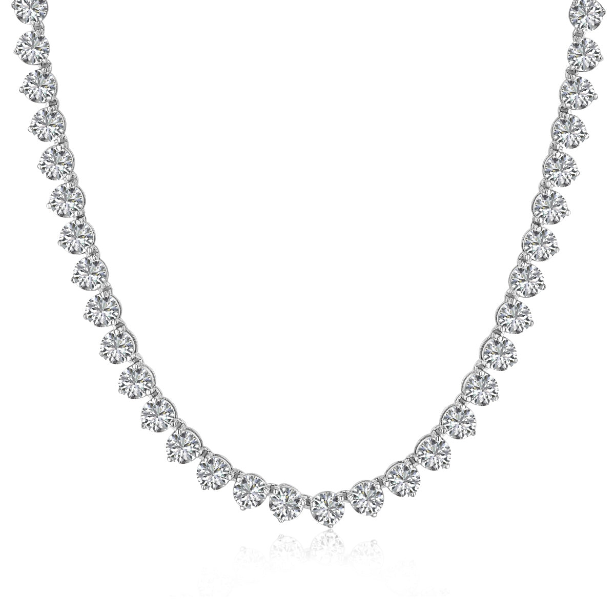 [STREET]Ornate Heart Cut Tennis Necklace