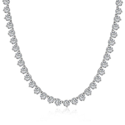 [STREET]Ornate Heart Cut Tennis Necklace