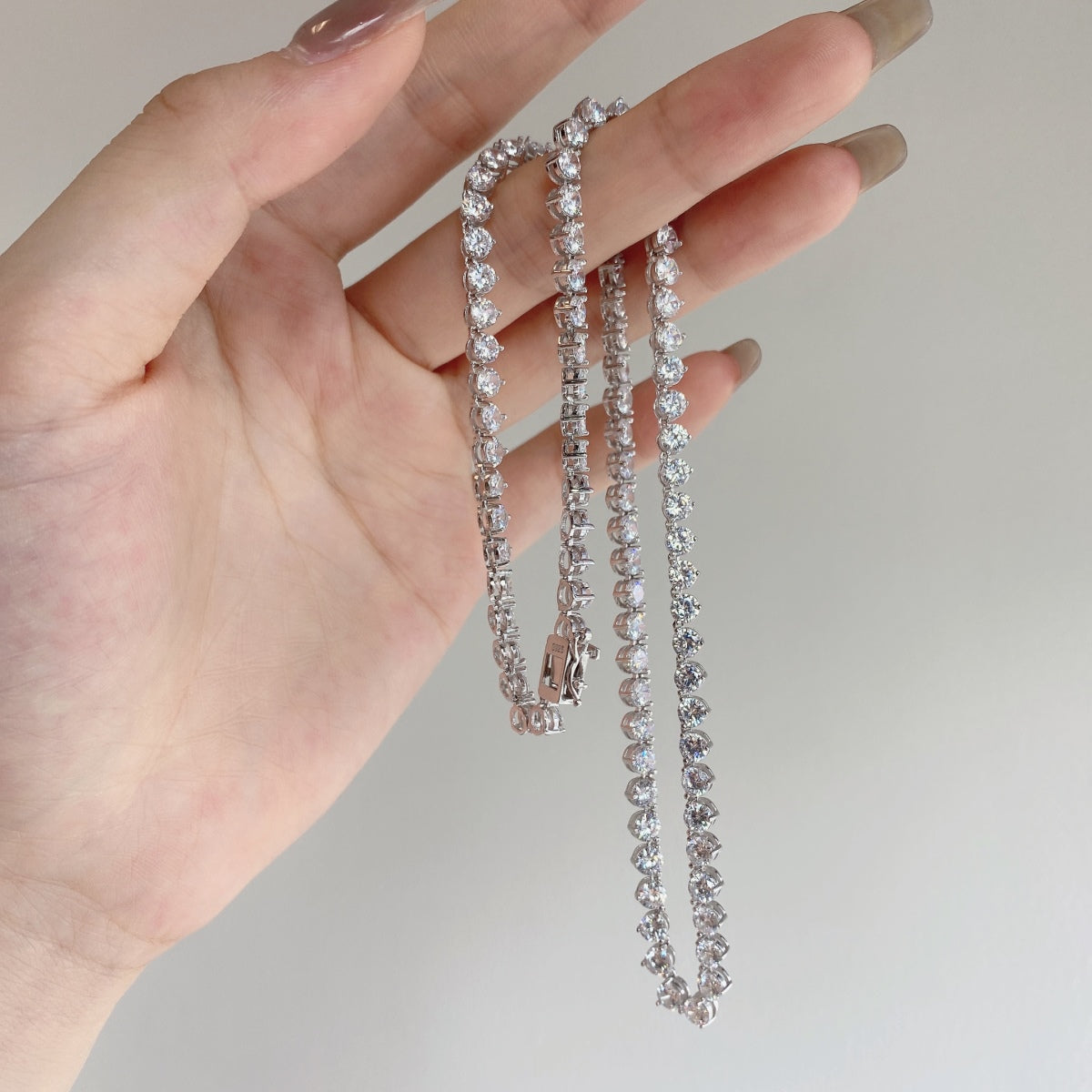 [STREET]Ornate Heart Cut Tennis Necklace