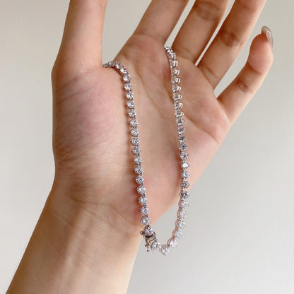 [STREET]Ornate Heart Cut Tennis Necklace