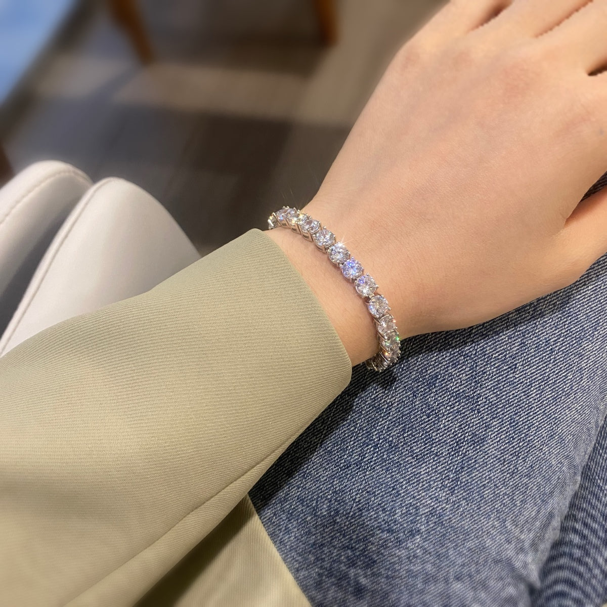 [STREET]Dazzling Round Cut Wedding Bracelet