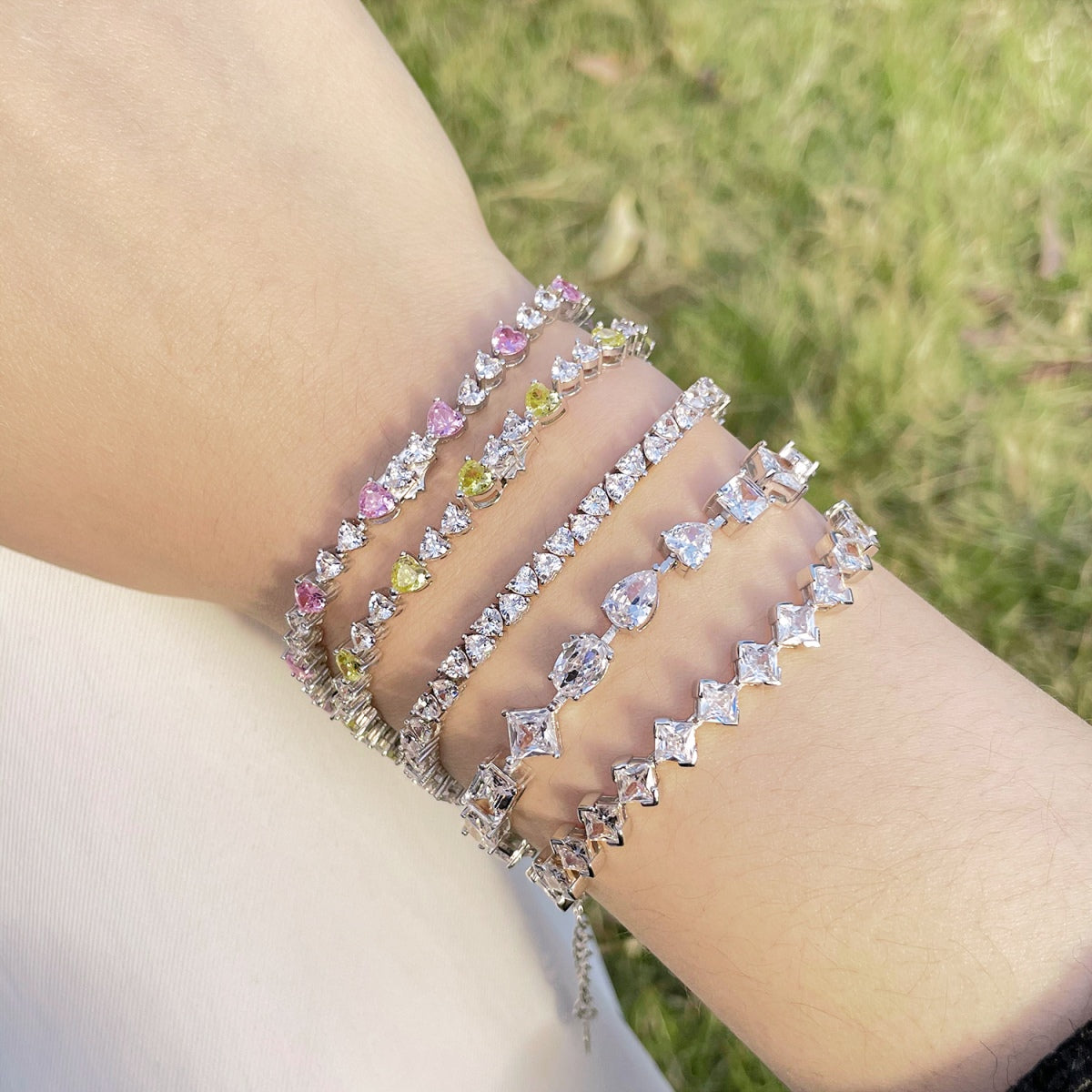 [STREET]Ornate Princess Cut Daily Bracelet