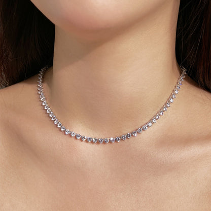 [STREET]Ornate Heart Cut Tennis Necklace