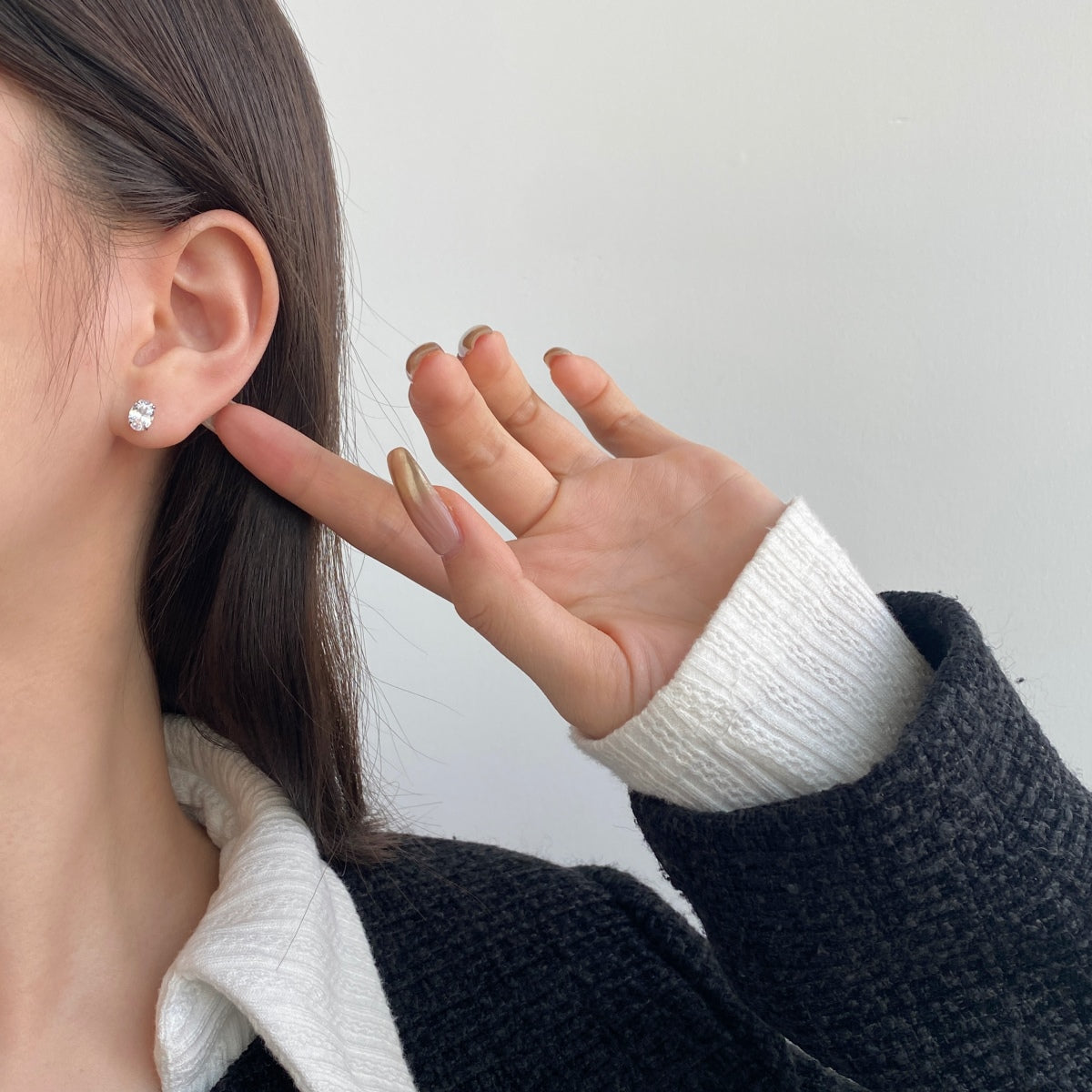 [STREET]Oval Classic Dignified Elegant Earrings