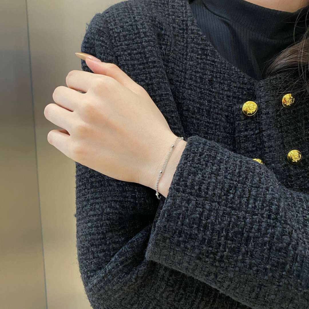 [STREET]Delicate Bead Double Layer Bracelet