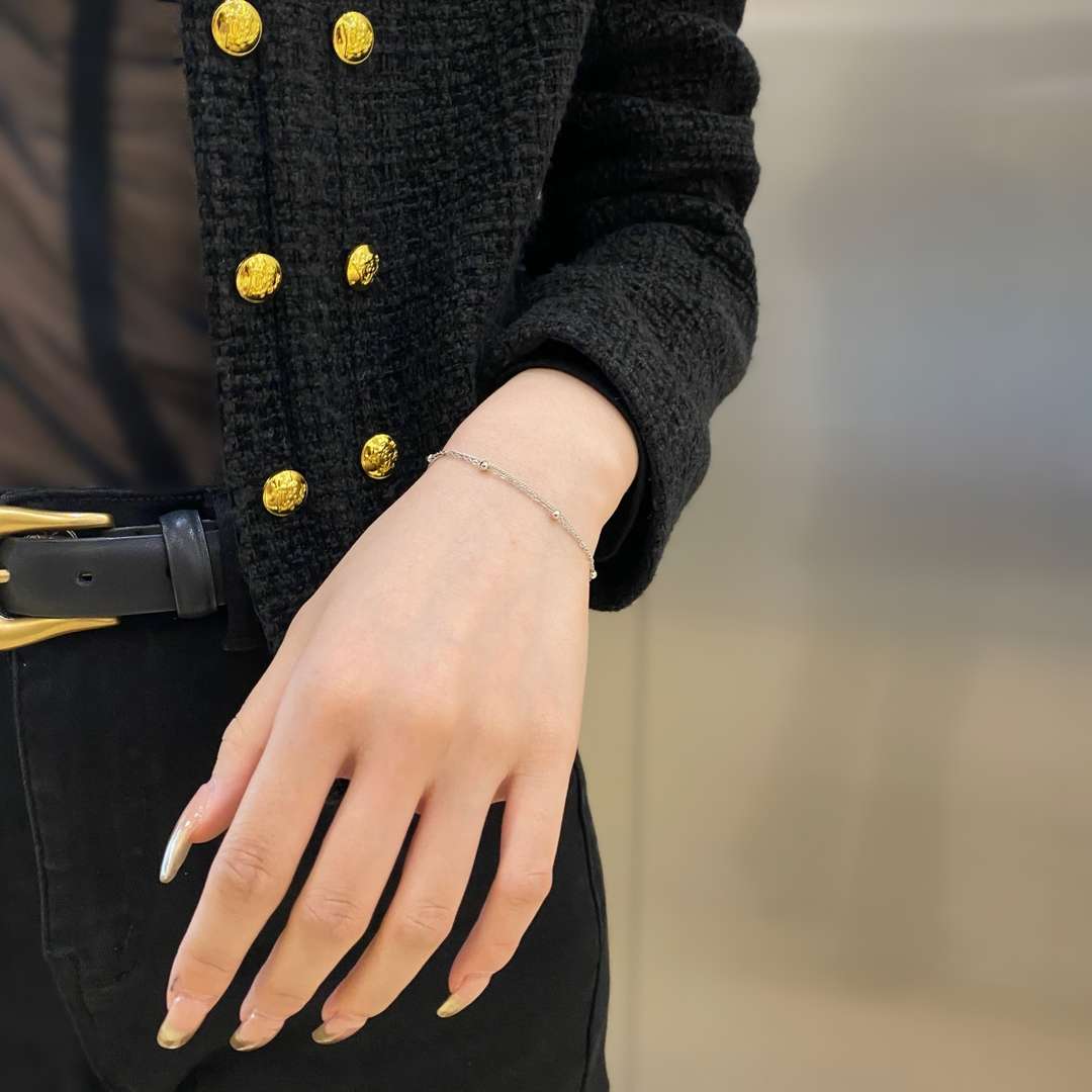 [STREET]Delicate Bead Double Layer Bracelet