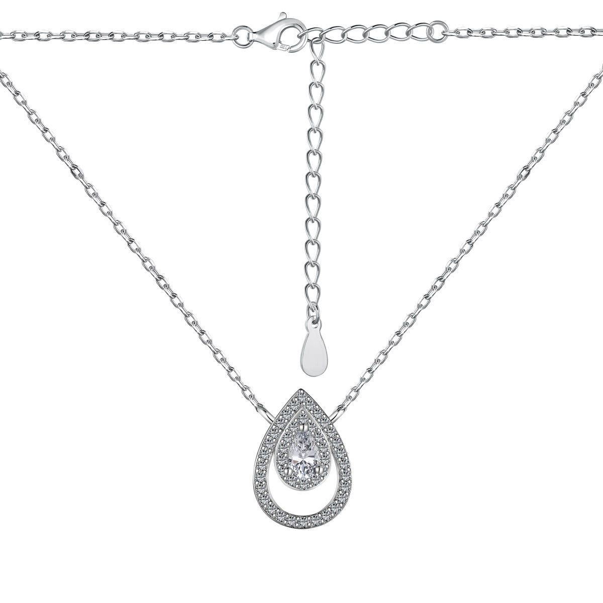 [STREET]Sparkling Pear Cut Necklace