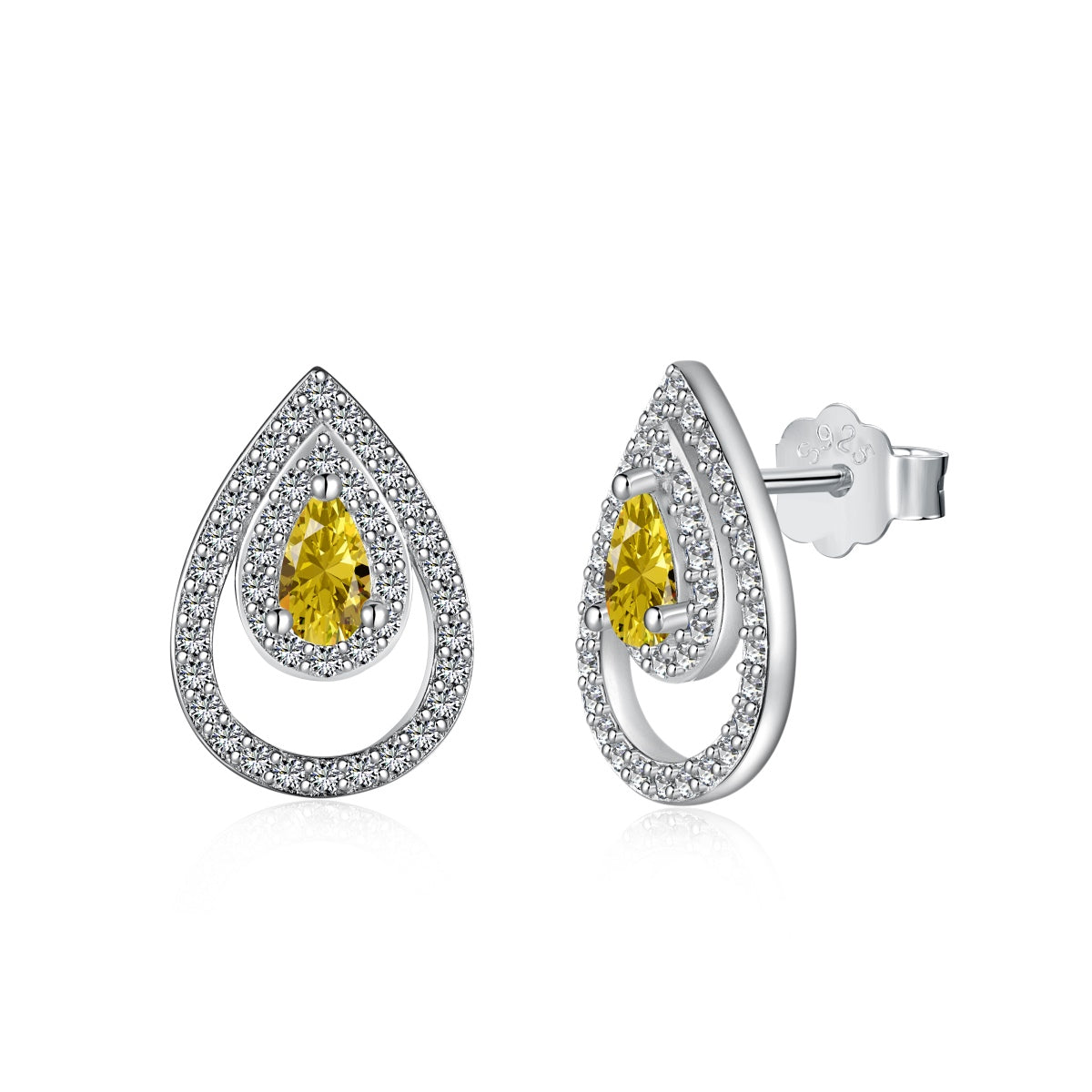 [STREET]Sparkling Delicate Water Drop Shape Daily Earrings