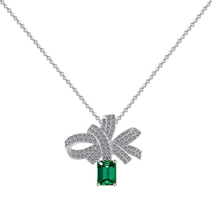 [STREET]Luxurious Flower Shape Emerald Cut Necklace