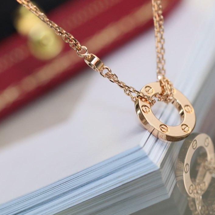 ˇGilded EraˇLOVE NECKLACE ADJUSTABLE ROSE GOLD 2 DIAMOND