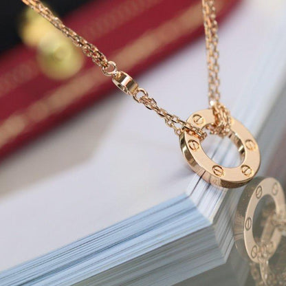 ˇGilded EraˇLOVE NECKLACE ADJUSTABLE ROSE GOLD 2 DIAMOND