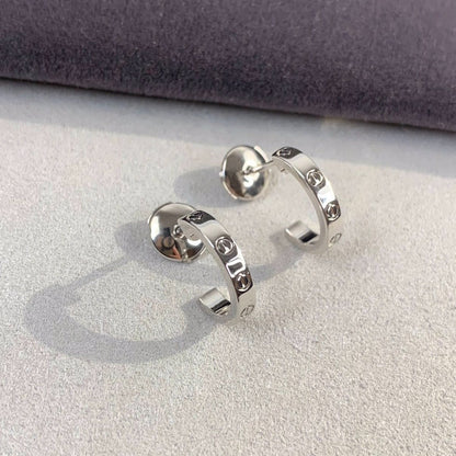 ˇGilded EraˇLOVE EARRINGS 2.65MM SILVER
