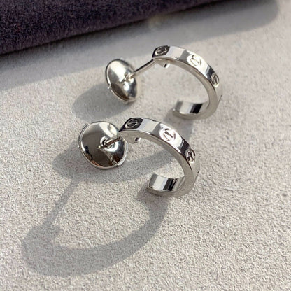 ˇGilded EraˇLOVE EARRINGS 2.65MM SILVER