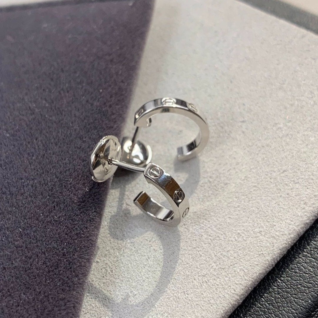 ˇGilded EraˇLOVE EARRINGS 2.65MM SILVER