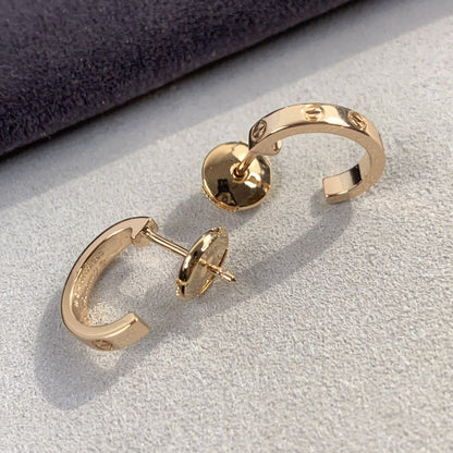 ˇGilded EraˇLOVE EARRINGS 2.65MM PINK GOLD