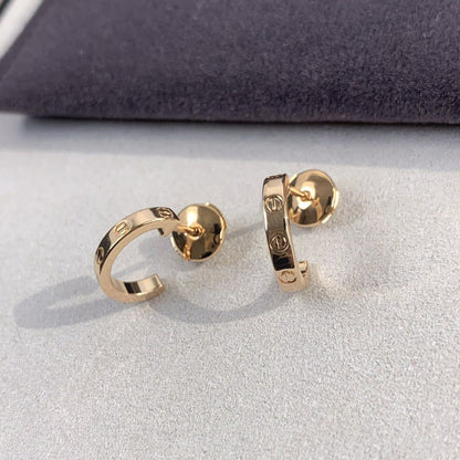 ˇGilded EraˇLOVE EARRINGS 2.65MM PINK GOLD