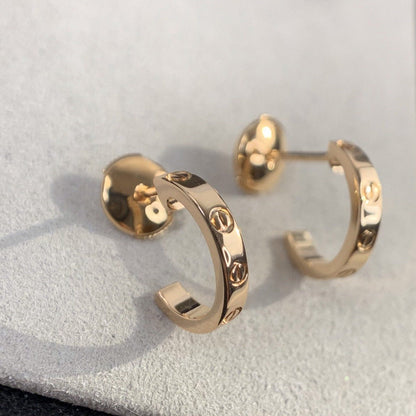 ˇGilded EraˇLOVE EARRINGS 2.65MM PINK GOLD