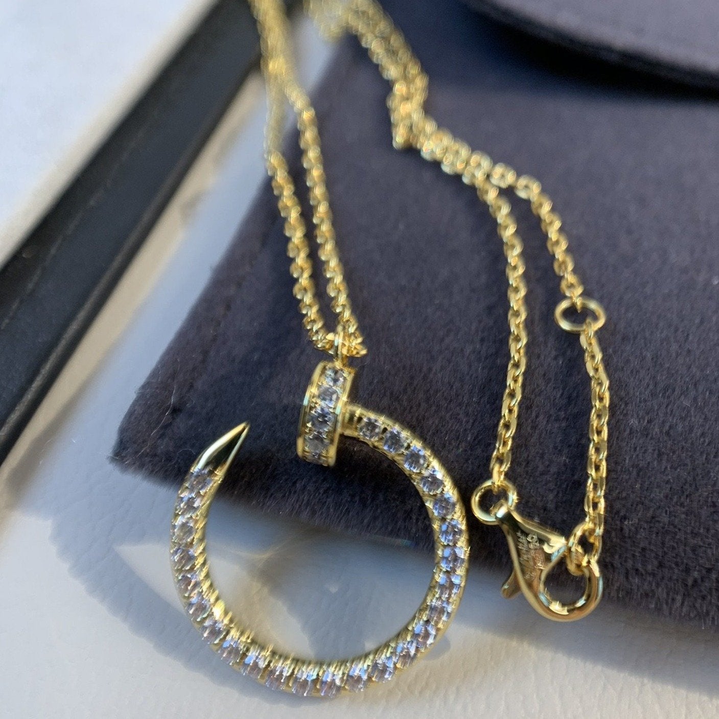 ˇGilded EraˇJUSTE NECKLACE GOLD DIAMONDS