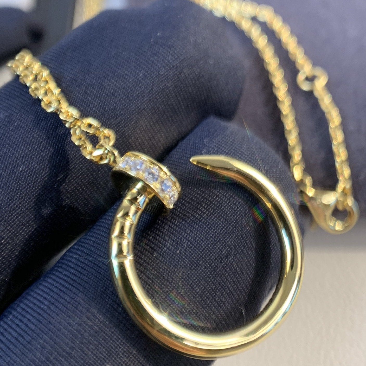 ˇGilded EraˇJUSTE NECKLACE GOLD DIAMONDS