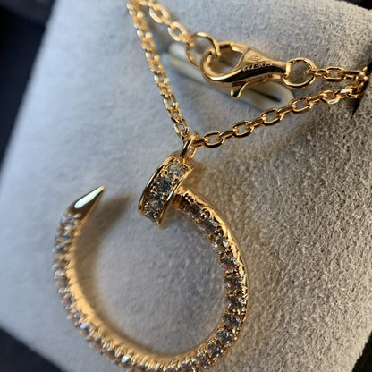 ˇGilded EraˇJUSTE NECKLACE PINK GOLD DIAMONDS