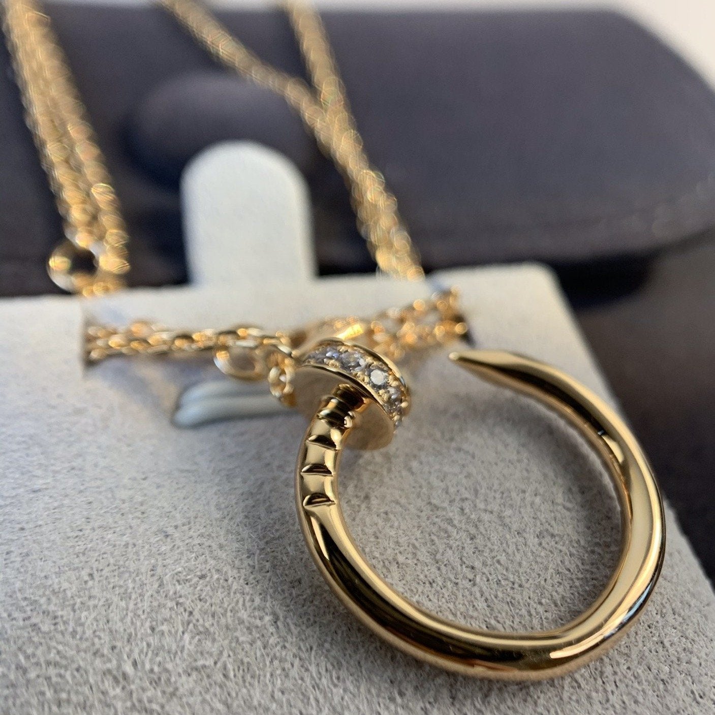 ˇGilded EraˇJUSTE NECKLACE PINK GOLD DIAMONDS