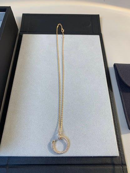 ˇGilded EraˇJUSTE NECKLACE PINK GOLD DIAMONDS