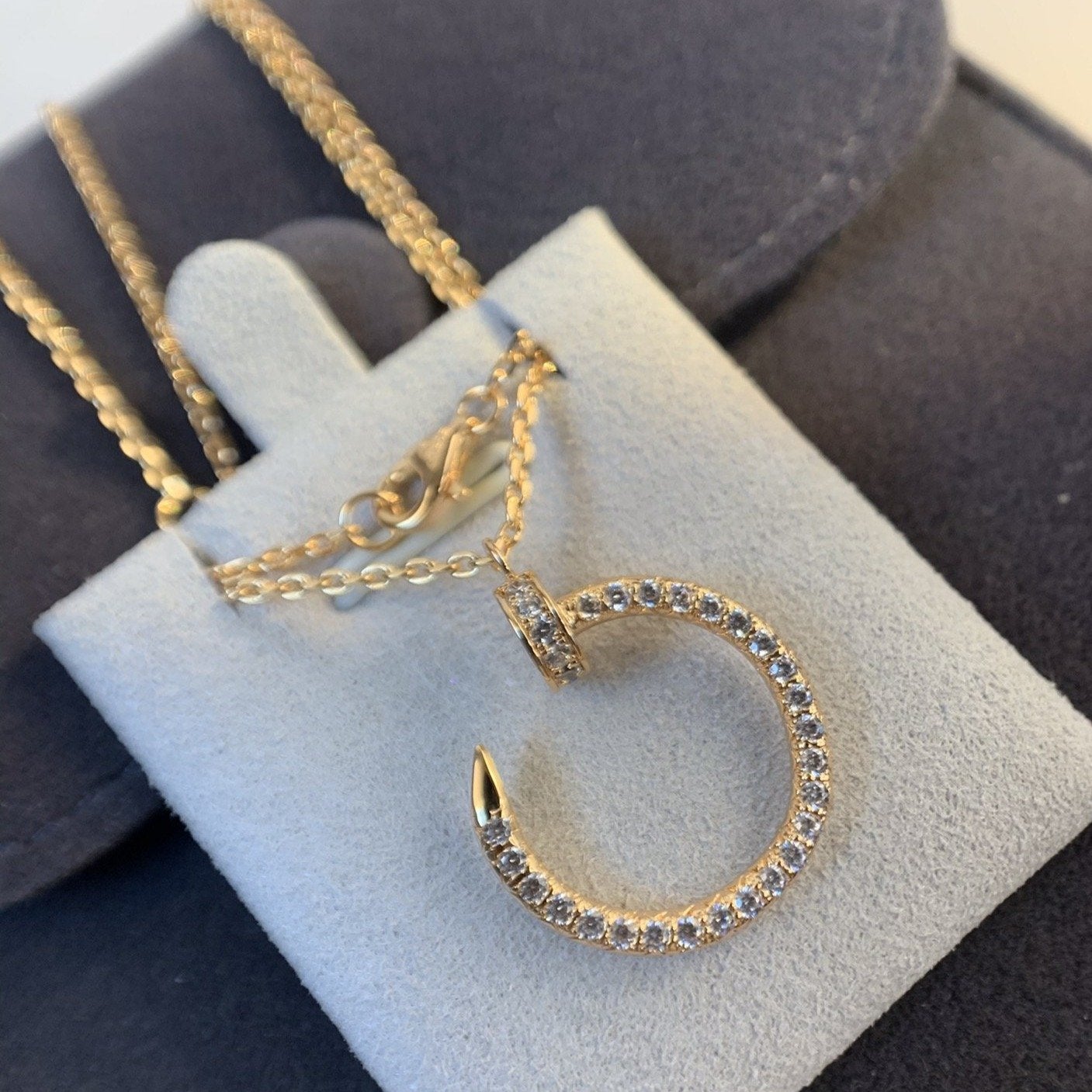 ˇGilded EraˇJUSTE NECKLACE PINK GOLD DIAMONDS