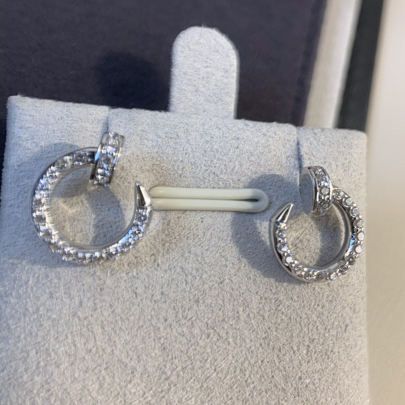 ˇGilded EraˇJUSTE EARRINGS SILVER DIAMONDS
