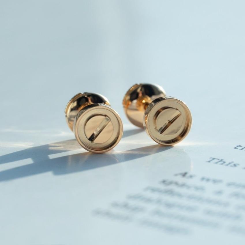 ˇGilded EraˇLOVE EARRINGS PINK GOLD 10MM