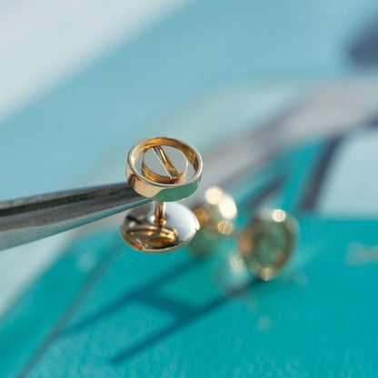 ˇGilded EraˇLOVE EARRINGS PINK GOLD 10MM