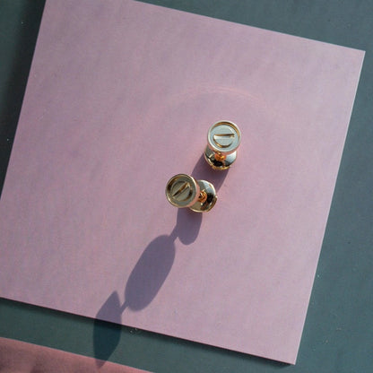 ˇGilded EraˇLOVE EARRINGS PINK GOLD 10MM