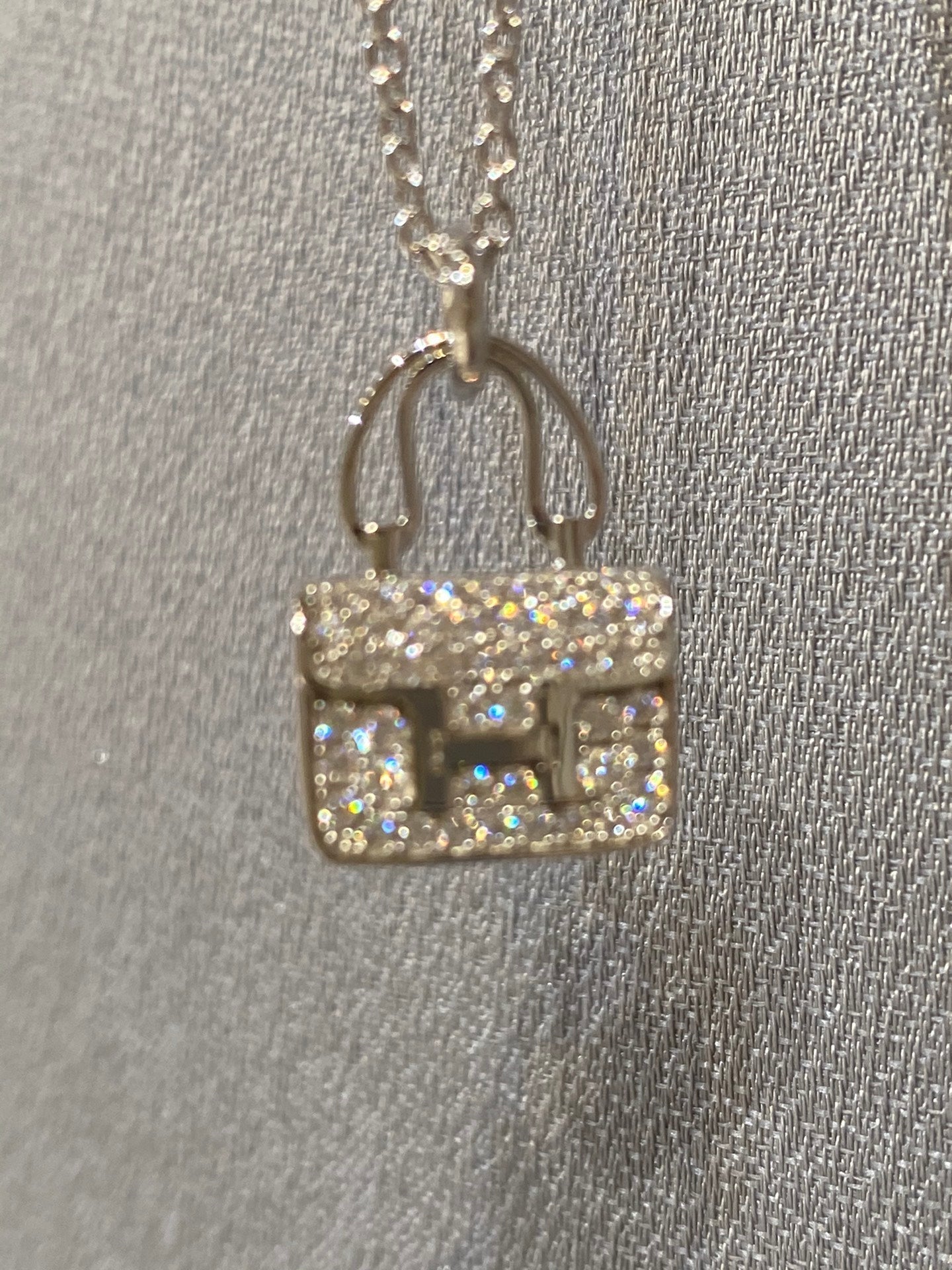 ˇGilded EraˇCONSTANCE PEDANT DIAMOND NECKLACE