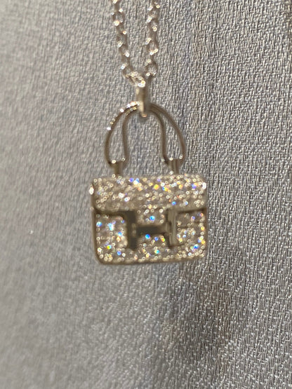 ˇGilded EraˇCONSTANCE PEDANT DIAMOND NECKLACE