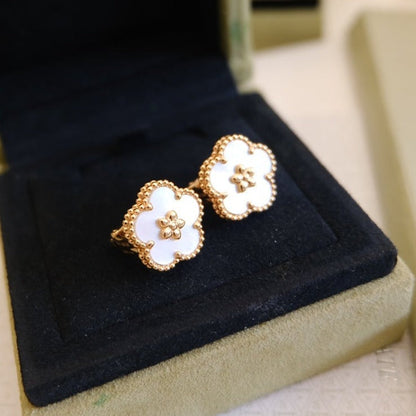 ˇGilded EraˇLUCKY PINK GOLD WHITE MOP EARRINGS