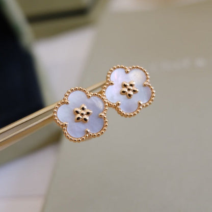 ˇGilded EraˇLUCKY PINK GOLD WHITE MOP EARRINGS