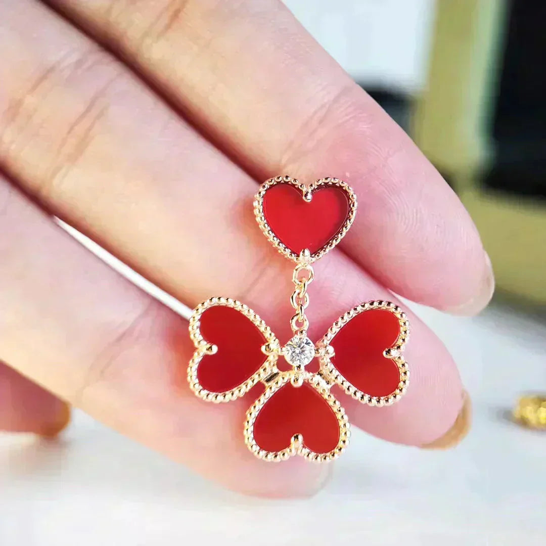 ˇGilded EraˇSWEET CLOVER CARNELIAN EARRINGS