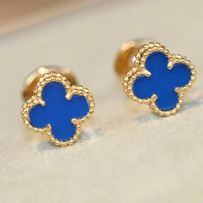 ˇGilded EraˇCLOVER MINI 9.5MM TURQUOISE EARRINGS